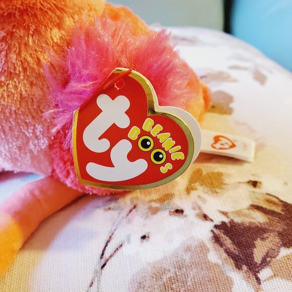 Ty Beanie Boos Pink Flamingo‎ Glida Plush Toy - Picture 6 of 10